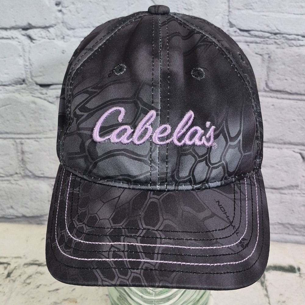 Cabelas Womens Hat Black Purple Fish Scales Underwater Look Adjustable Ball Cap‎